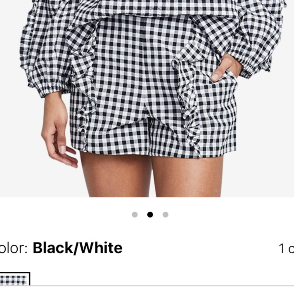 Rachel Roy Calle Gingham Ruffle Shorts *NWT*